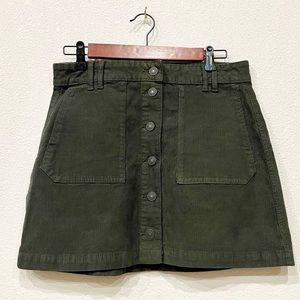 AE High Rise A-Line Corduroy Mini Skirt